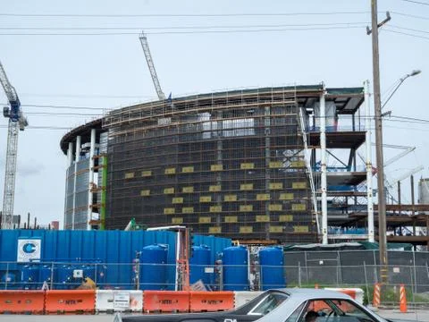 Chase Arena under construction, taking shape Stock Photos