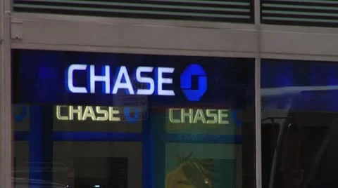 Chase Bank Sign Stock Footage 11115697