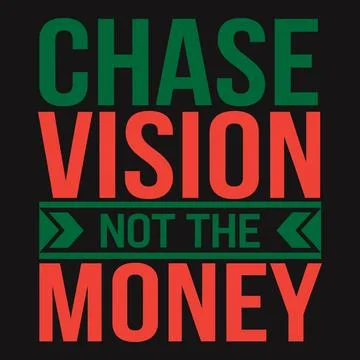 The Chase Makes the Dream Worth It - Inspiring Typography for Those Who Persi Stock-Illustration
