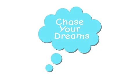 Chase your dreams Motivational Statement. Text Motion Graphics Animation Stock Footage 283198980