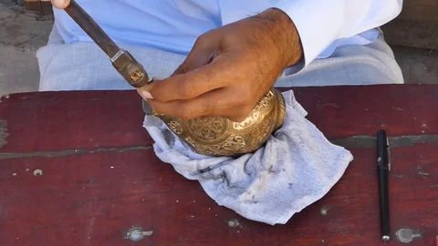 Chaser of copper at work Stock-Footage 91756726