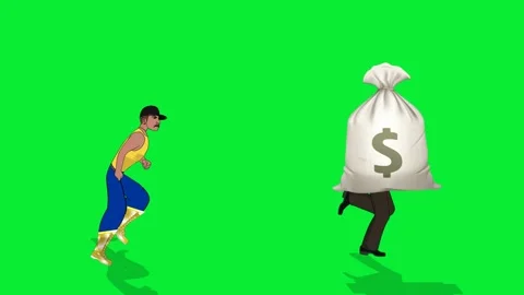 Chasing after money Video stock 323846423