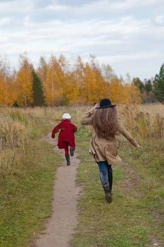 Chasing Autumn Foto stock