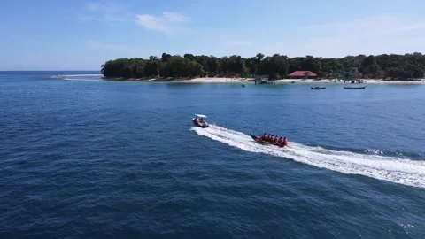 Chasing Banana Boat 2 Stock Footage 245980528