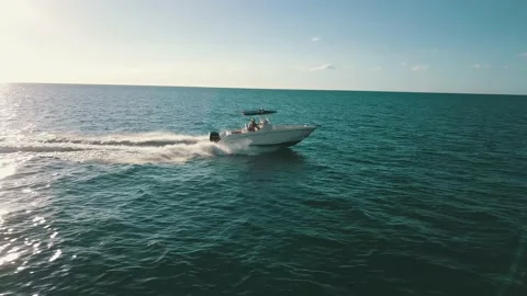 Chasing boat Stock Footage 236708153