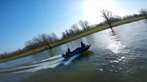 Chasing Boat With FPV Drone Stock Footage 151222231