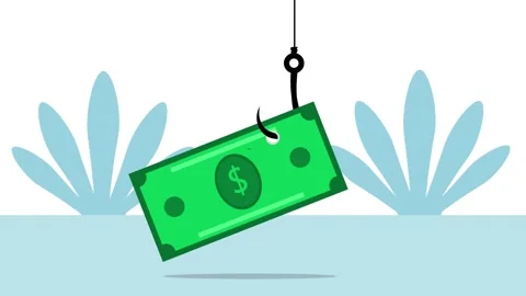 Chasing Money, Dollar Trap, Bait and Temptation Concept Animation with Mone.. Stock Footage 305572942