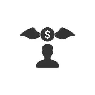Chasing Money Icon Stock Illustration