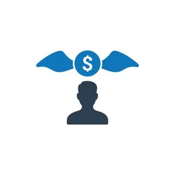 Chasing Money Icon Stock Illustration