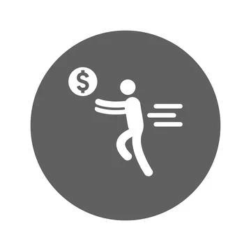 Chasing Money icon. Stock Illustration