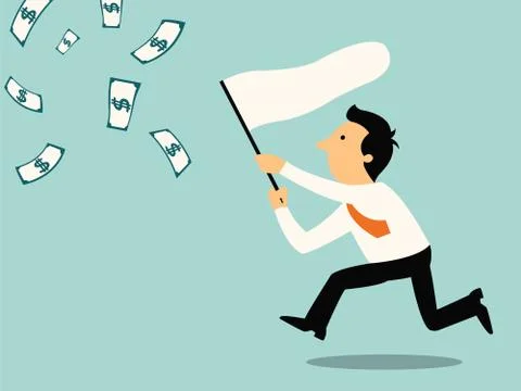 Chasing money Stock Illustration