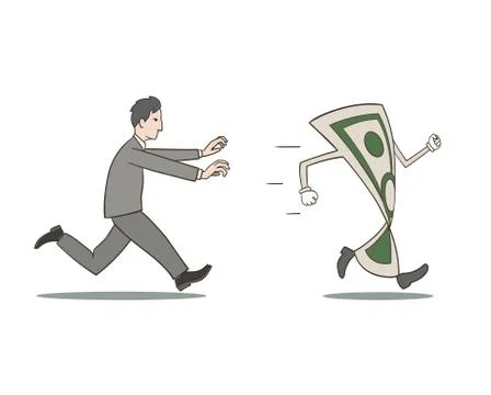 Chasing money Stock-Illustration