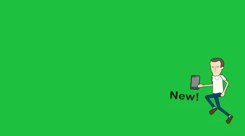 Chasing New Technology Animation:  Looping + Matte Video stock 42823363
