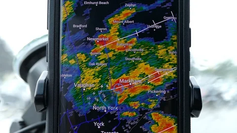 Chasing severe weather and thunderstorms Stock Footage 92344830