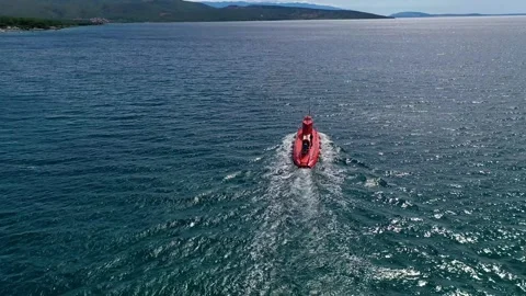 Chasing a Submarine with a Drone Stock Footage 284914904