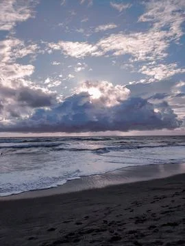 Chasing sunsets at the beach - Where every evening is a breathtaking masterpiece Stock Photos