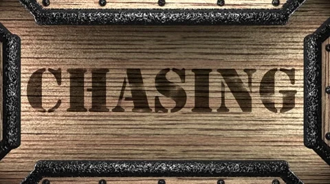 Chasing on wooden stamp Video stock 8647665