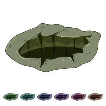 Chasm pit cartoon vector graphic Stock Illustration