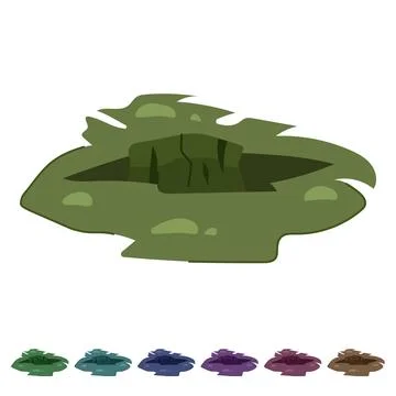 Chasm pit vector cartoon graphic Stock Illustration