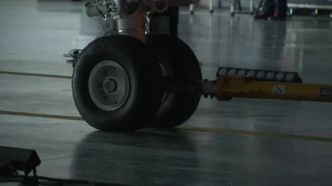 The chassis of the aircraft call in the hangar Stock Footage 88738668