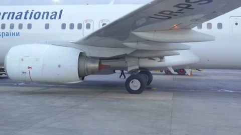 Chassis of The Aircraft Stock Footage 129197366