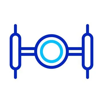 Chassis alignment icon. Concept of car maintenance and repair. Stock Illustration