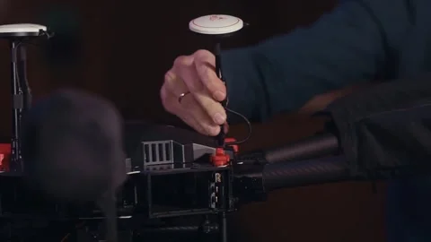 Chassis assembly. Drone assembly Video stock 244734274