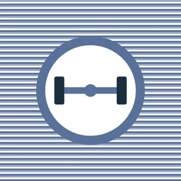 Chassis auto color flat icon Illustrazione stock