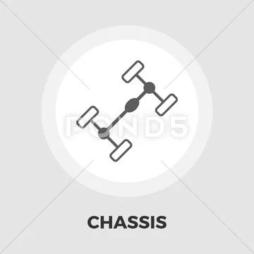 Chassis car flat icon Stock Illustration