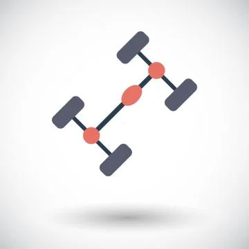 Chassis car single icon Stock Illustration