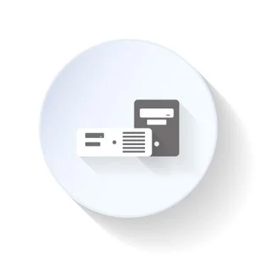 Chassis for desktop computers flat icon Illustrazione stock