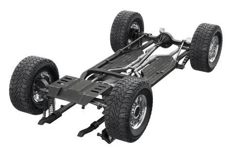 Chassis frame auto undercarriage Illustrazione stock