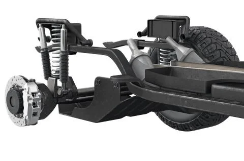 Chassis frame axle, close view Stock-Illustration