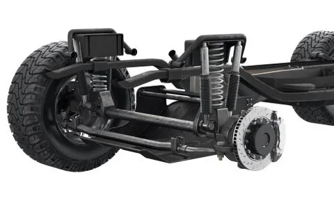 Chassis frame suspension, close view Stock Illustration