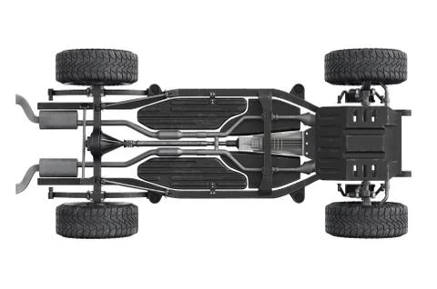 Chassis frame underbody, bottom view Stock Illustration