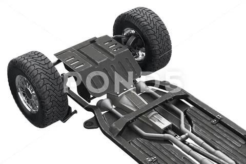 Chassis frame underbody, close view Stock Illustration