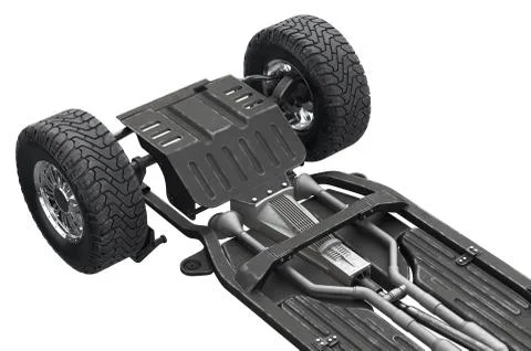 Chassis frame underbody, close view Illustrazione stock