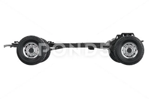 Chassis frame wheel, side view Stock Illustration