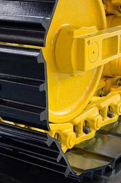 Chassis of a generic crawler tractor or excavator Stock Photos