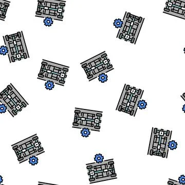 Chassis selection car vector seamless pattern Stock Illustration