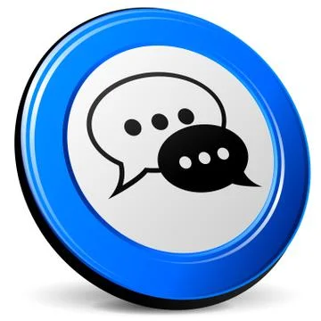 Chat 3d icon Stock Illustration