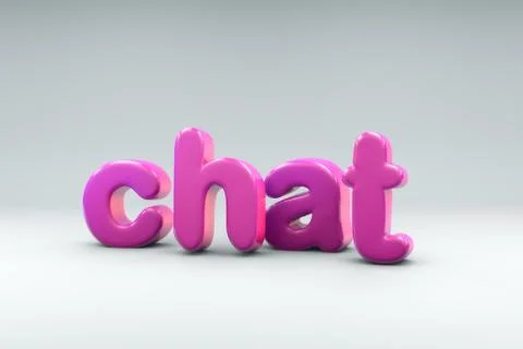 Chat 3D render Stock Illustration