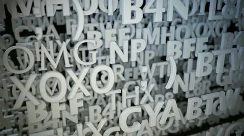 Chat Acronyms Stock Footage 20494054