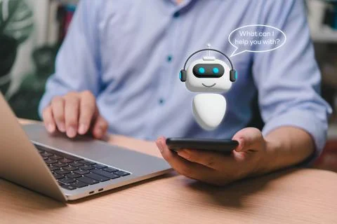 Chat AI artificial intelligence technology future of communication smart co.. Stock Photos