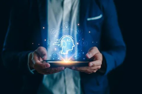 Chat AI concept, Artificial Intelligence, Chatbot, Business use technology sm Foto stock