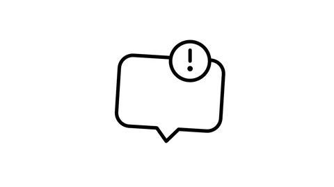 Chat Alert Notification Bubble Icon Stock Footage 343508528
