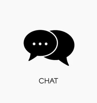 Chat and messaging icon flat vector illustration Stock Illustration
