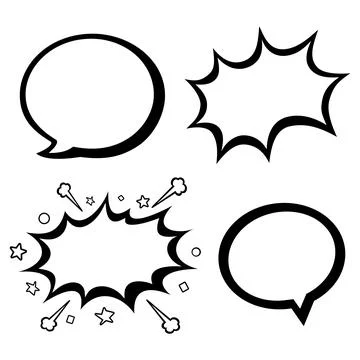 Chat and speech bubble icons set on a white background. Message icon, pop art 스톡 일러스트