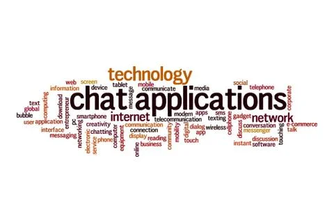 Chat applications cloud concept Stock Illustration