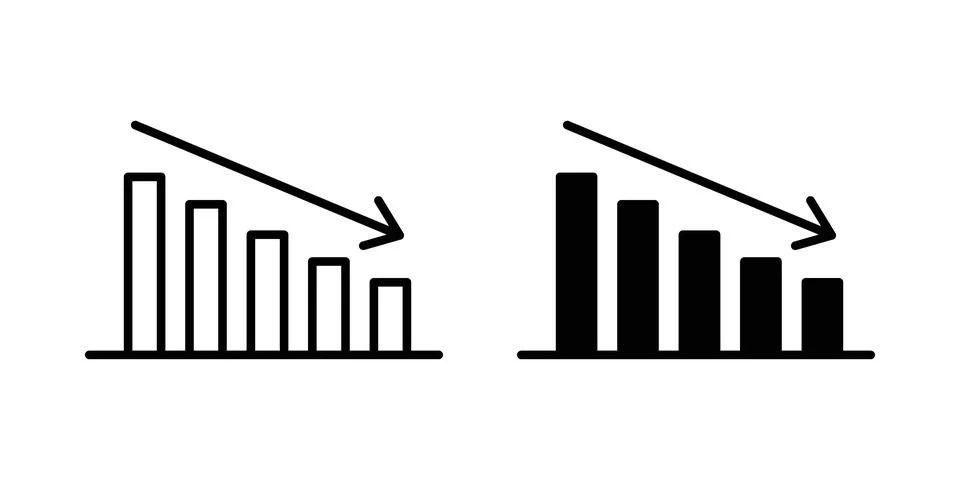 Chat arrow down icon. Outline, flat icons Stock Illustration
